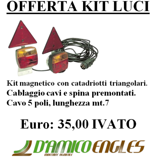 OFFERTA KIT LUCI MAGNETICHE - RICAMBI - MAGGAZZINO - VARIE - VARIO - NUOVO  - USATO - OCCASIONE - AFFARE - D'AMICO - ENGLES - DAMICO - DAMICOENGLES