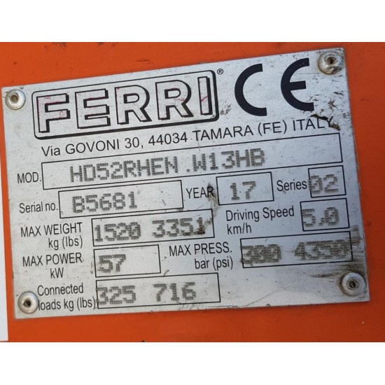 BRACCIO DECESPUGLIATORE FERRI THD 520 EAGLE